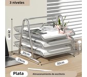 Mesh Letter Tray,Office Desk Paper Organizer with Sliding Trays for Desk Accessories, Office Supplies and File Storage, Black