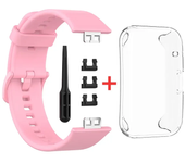TPU Case+Silicone Band For Huawei Watch FIT Strap Smartwatch wrist Sport bracelet Smart watchband+cover fit watch Accessories