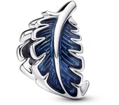 Pandora Charm Pluma Curvada Azul 792576C01 , para Mujer