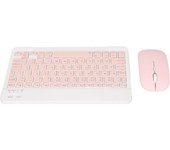 Teclado y ratón inalámbricos, teclado Bluetooth de 10 pulgadas con carga USB, teclado inalámbrico ultrafino y silencioso con ratón para PC y portátil (azul cielo)