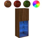 vidaXL Mueble para TV con luces LED 40,5x30x102 cm, Mueble de Salon, Mueble TV, Mueble TV salon, Mesa de TV, Mueble tele