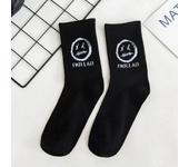 1Pc Mid-calf Socks For Men, Couples, Trendy Hip-hop, Street Skateboarding, Basketball, Long-calf Trendy Brand Sports Socks