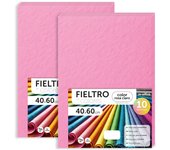 Fieltro para Manualidades, Fieltro de Colores, Suave y Flexible, Material para Costura, Telas Patchwork, Ideal para proyectos DIY, artesanía o decoración, 40x60cm - m-office (rosa claro, 20 uds)