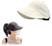 Tops huecos con protección UV para exteriores, sombrero para el sol, novedad de verano 2024, gorra de béisbol fina para senderismo, viseras plegables para el sol para mujer