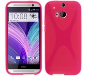 Tumundosmartphone Funda Gel Tpu HTC One 2 (M8) X Line Color Rosa