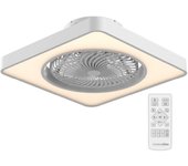 UNIVERSALBLUE Solano 36W Ventilador de Techo Aspas Ocultas Blanco Ø48 Cm