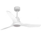 Ventilador de techo Reversible Termostato Dimable Wifi Motor DC Techos Inclinados Mando a Distancia Luz tres tonos Adaptador 2/3 Aspas Hypersilence Memoria
