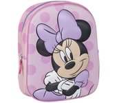 Mochila Guardería 3D Minnie Mouse Rosa Lunares Niña 78593