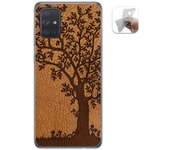 Tumundosmartphone Funda Gel Tpu para Samsung Galaxy A71 diseño Cuero 03 Dibujos