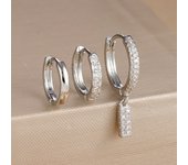 3PCS A-Z Letters Hoop Earrings Set For Women Fashion Stainless Steel Alphabet Huggie Cartilage Earring Piercing Jewelry Aretes