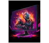 Neon Video Game Character Poster Prints Gamepad Headphones Football Basketball Canvas Printing Wall Art Decor Gaming Room Decor