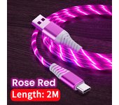 Cable LED brillante de carga rápida 3A, Cable Micro USB tipo C, transferencia de datos de alta velocidad, Streamer fluido, luz LED, Cable USB C