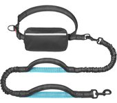 Correa para Perro Manos Libre with Bolsa con Cremallera, Dobles y elástico duradero,trotar y Correr a su perro