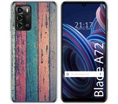 Funda Silicona para ZTE Blade A72 diseño Madera 10 Dibujos