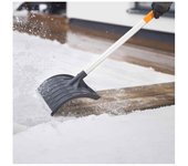 Fiskars Pala de Cavar y Empuje para la Nieve Gran Resistencia - SnowXpert