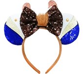Cartoon Character Mickey Mouse Ears Headband For Girls Sequins Bow Birthday Party Hairband Festival Cosplay Hair Accessories