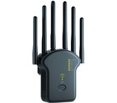 Repetidor WiFi, Extensor WiFi, Amplificador de Señal WiFi,Modo Repetidor/Router/Ap, Última Tecnología de 6 Antenas, con 2 Puertos Ethernet.,para Casa/Oficin.