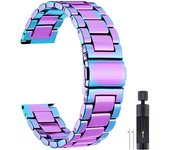 20mm 22mm Stainless Steel Band For Amazfit GTS/4/2/2e/3/GTS2 Mini/GTR 47mm/GTR 4 3 2 Pro Metal Watch Bracelet bip 3 3Pro 5 Strap
