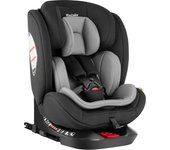 Tectake - Silla de coche giratoria 360º LINUS homologada i-Size con ISOFIX, Asiento de coche para niños, Funda de poliéster extraíble y lavable, acolchado muy grueso, Arnés de 5 puntos ajustable en longitud, reposacabezas ajustable en altura