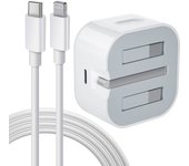 Cable y enchufe para el Cargador de iPhone, Cargador de iPhone de 20 W PD 3,0 USB C, enchufe de pantalla compatible con teléfonos 14, 13, 12, 11 Pro Max, X, XR, XS, 8 y Pad.