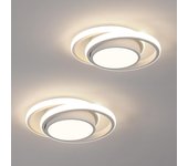 Plafon Led Techo, 32Wa Lámpara de Techo LED, 2350LM Blanco Frío 6500K, Creatividad Redondo Luz de Techo del Para Corredor Baño Cocina Sala de Estar Dormitorio Pasillo, Largo 28cm