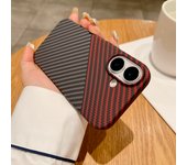 New Magsafe Magnetic Color Collision Carbon Fiber Phone Case For iPhone 16 Pro Max 14 11 12 13 15 Pro Max Shockproof Back Cover
