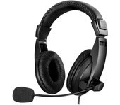 Sandberg Auriculares USB 325-27 con micrófono Boom, Controladores de 40 mm, Controles de Volumen en línea, Color Negro