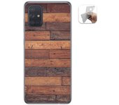 Tumundosmartphone Funda Gel Tpu para Samsung Galaxy A71 diseño Madera 03 Dibujos