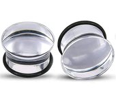 Set of 1 Pairs Single Flare Acrylic Ear Plugs Tunnel Expander Piercing Ear Gauges with O-Ring 5-20mm
