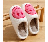 Women Super Cute Lightning Smile Face Slippers House Funny Ladies Casual Footwear Winter Shoes Fluffy Slides for Home