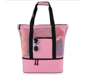 Heat Preservation Picnic Beach Bag Women Mesh Transparent Double-layer Swim Storage High Capacity Shopping Waterproof Bags Tote