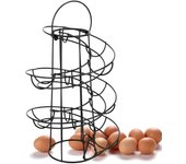 Kitchen Creative Egg Rack Spiral Egg Basket Wrought Iron Practical Multifunctional Spiraling Dispenser Rack Basket Storage