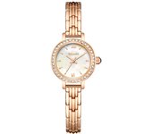 Reloj para mujer con dial pequeño y elegante, concha en el dial, un reloj de lujo para la mujer