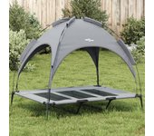 Cama para Perros con dosel antracita lona Oxford y Arce