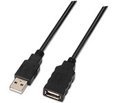 CABLEPELADO Cable Alargador USB 2.0  Cable Extensor USB Tipo A Macho a Hembra  Velocidad hasta 480 Mbit/s  Impresora,Ratón,Teclado,Pendrive,Mando de PS, Disco Externo,Ordenador  Negro  10 Metros