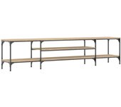 vidaXL Mueble TV madera ingeniería hierro 201x35x45 cm, Mueble de Salon, Mueble TV, Mueble TV salon, Mesa de TV, Mueble tele
