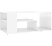 vidaXL Mesa de centro madera contrachapada 100x50x40 cm Blanco, Negro, Gris Mesita de Salón o Comedor o Auxiliar Mesa de Café Meuble Salón