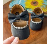 Baby Shoes Classic Dress Cute Bow Anti-slip Soft Sole First Walkers Infant Baby Girls Toddler Shoes 0-18m