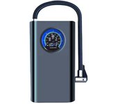 SOMY Compresor de aire portátil, batería de 1800 mAh 5C*2 mini bomba de aire eléctrica, bomba de bicicleta eléctrica con pantalla de puntero, inflador de neumáticos de coche recargable, adecuado para bicicletas, motocicletas, scooters, bolas SY