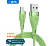 TOPK AN46 Micro USB Cable Fast Charging for Samsung Xiaomi Huawei Realme OPPO Android Mobile Phone USB Data Wire Cord 1M