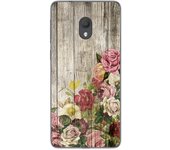 Tumundosmartphone Funda Gel Tpu para Alcatel 1C 2019 diseño Madera 08 Dibujos