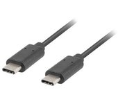 CABLE USB LANBERG CA-CMCM-10CU-0010-BK - CONECTORES USB 3.1 TIPO-C A USB 3.1 TIPO-C - 1M - NEGRO