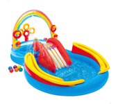 Centro de juegos arcoiris piscina 175 litros con anillas hinchables 57453 INTEX