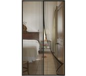 Mosquitera Cortina Puerta Magnetica Imantada Exterior Corredera, Antimosquitos con Imanes, Tela Mosquiteras de Ventanas para Puertas del Balcón, Magnético Automático(90x200cm,negro)