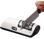 Afilador de Cuchillos Eléctrico Recargable por USB - 2 Etapas-Velocidades Ajustables para Chef y Cuchillos de Cocina, Compatible con Cuchillas de Cerámica y Acero