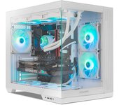 NOX XTREME PRODUCTS HUMMER ASTRA NEO WHITE - Semitorre ATX  M-ATX  ITX, Cristal templado panorámico frameless, Espacio para 9 ventiladores, Gráficas hasta 400mm, USB-C y USB 3.0, Blanco
