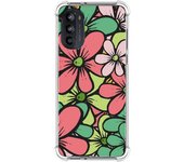 Funda Silicona Antigolpes para Motorola Moto G52 4G diseño Flores 02 Dibujos