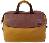 énvo - Bolso Maletín para Ordenador Portátil y Oficina, Fabricado en Lona Resistente, con Solapa, Ligero y Compacto, Ideal para el Trabajo, para Hombre y Mujer