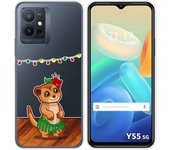 Funda Silicona Transparente para Vivo Y55 5G diseño Suricata Dibujos