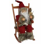 Gerimport Figura Decoración Navidad Santa Claus Mecedora 35 Cm - Adornos Navideños - Diseño único